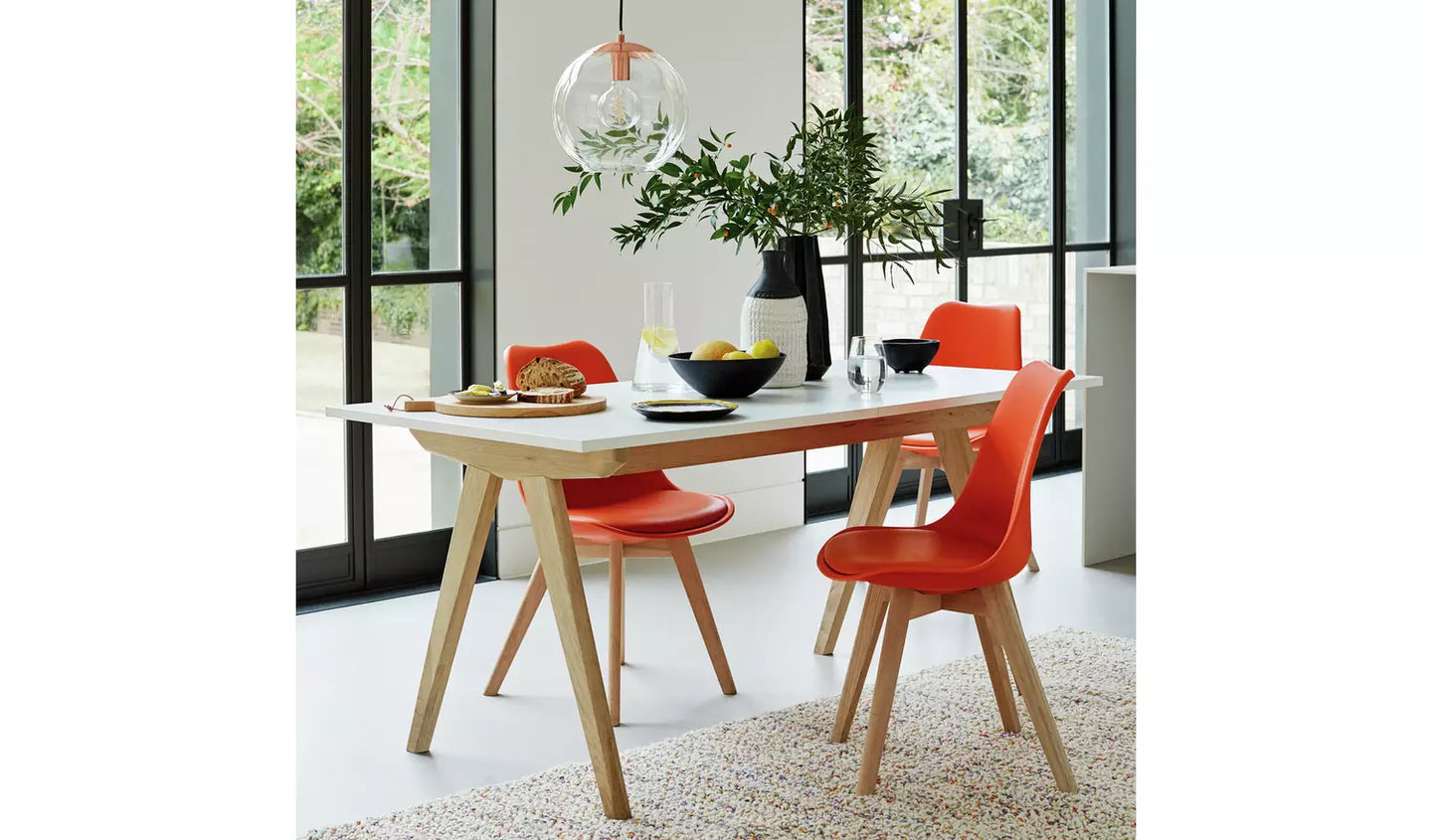 4 x Habitat Jerry Pair of Dining Chair - Orange